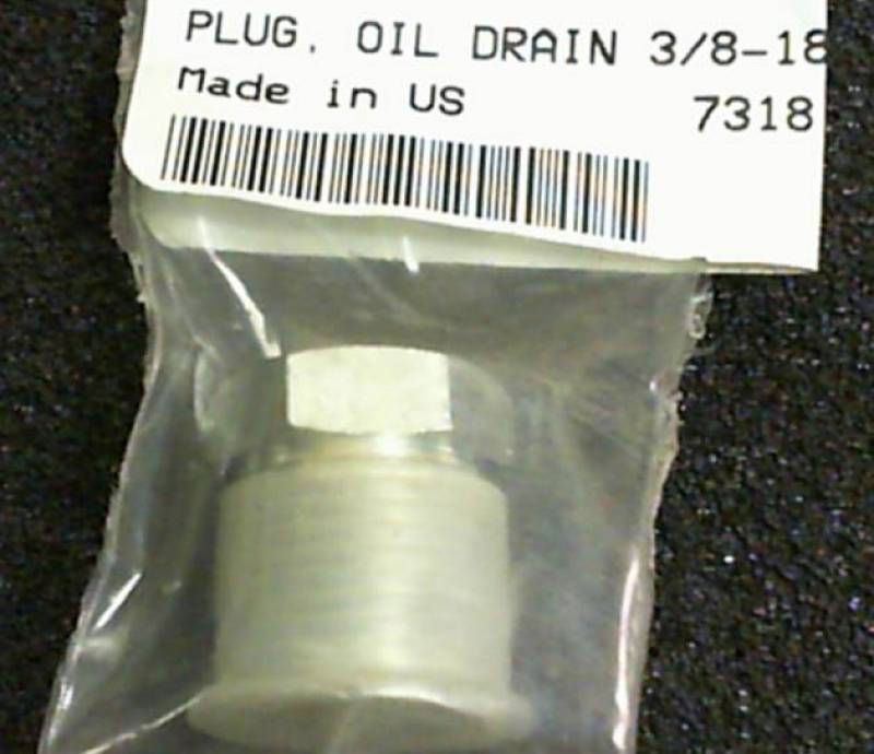 PLUG, OIL DRAIN 3/8-18NPT HEX