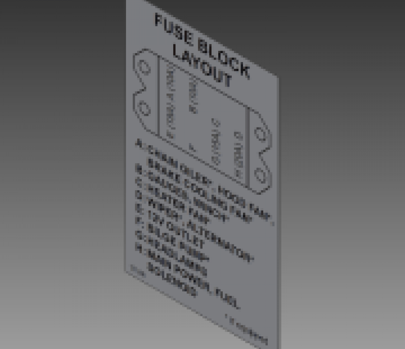 Label, Fuse Panel, Argo